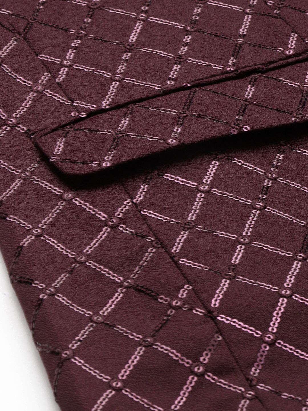 House of Pataudi Jashn Mandarin Collar Textured Sequinned Bandhgala Blazer