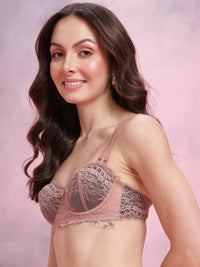 DressBerry Floral Laced Full Coverage Heavily Padded Bra DRM-DB-MK23D