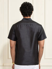 VASTRAMAY Premium Spread Collar Casual Shirt