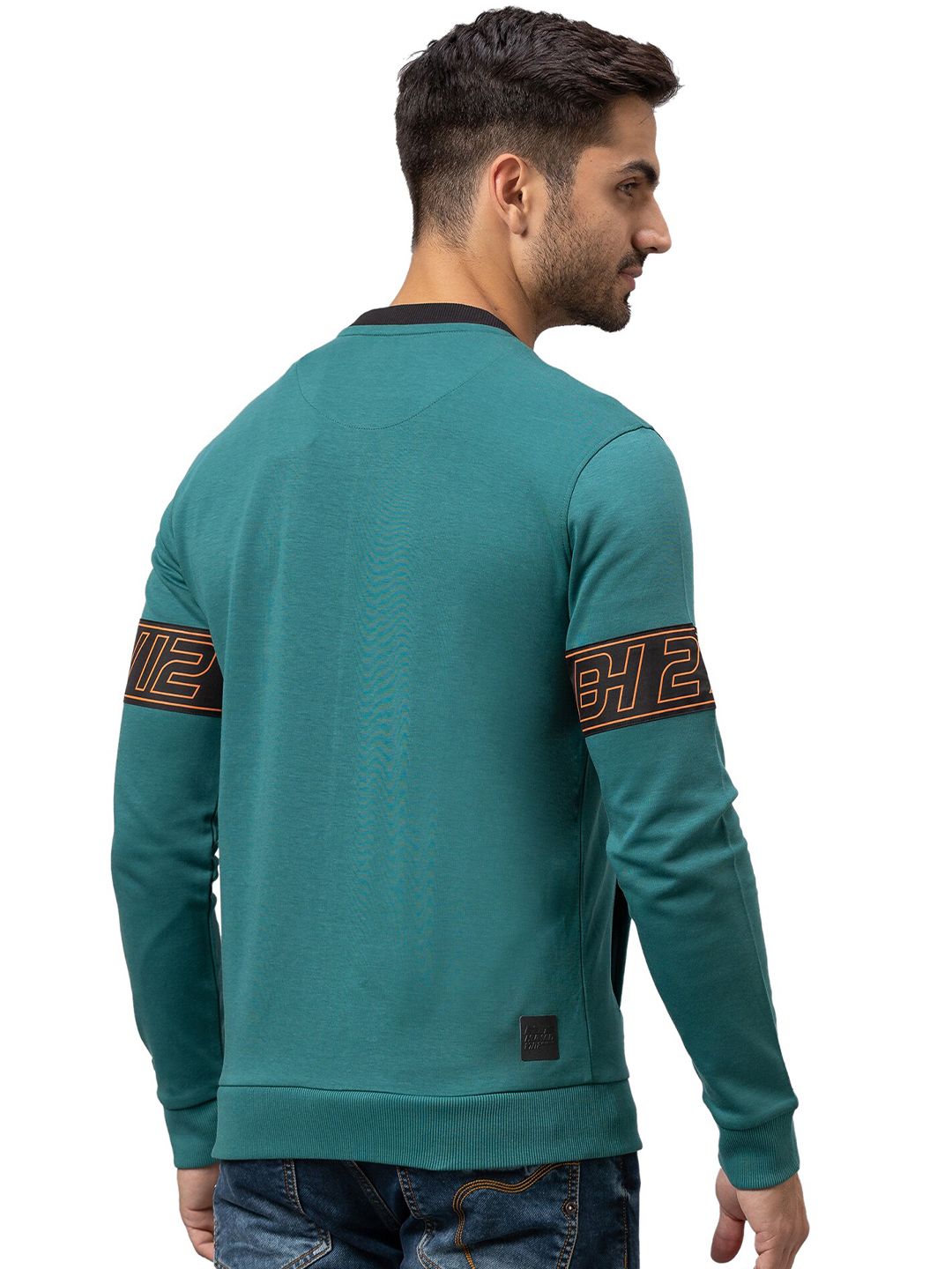 Being Human Men Teal Printed Sweatshirt