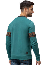 Being Human Men Teal Printed Sweatshirt