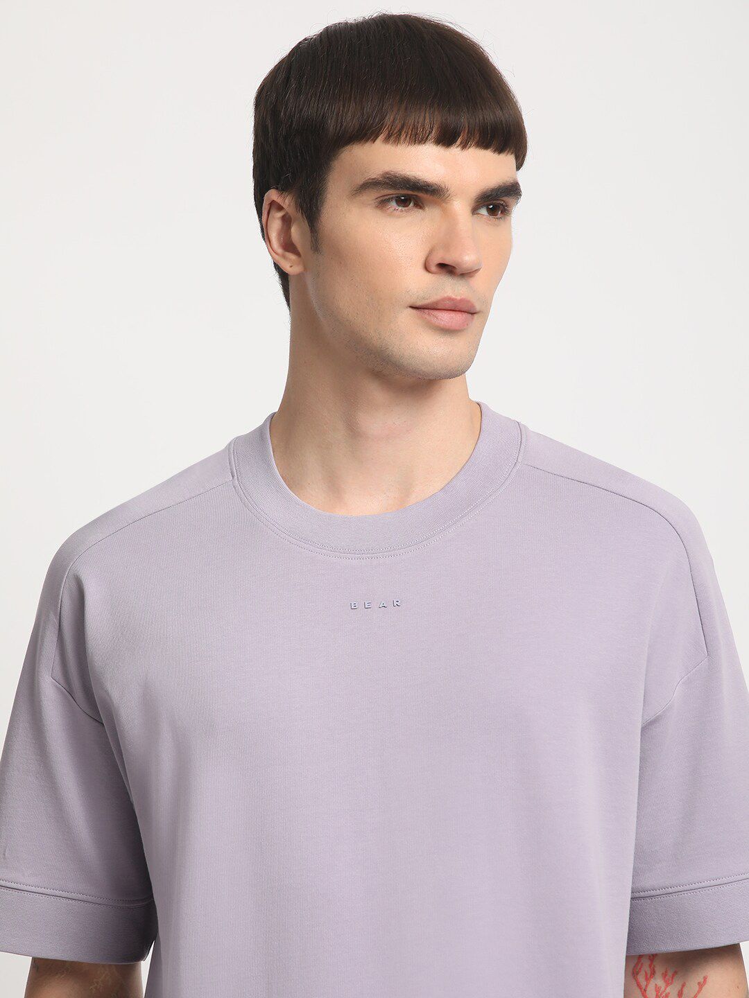 THE BEAR HOUSE Drop Shoulder Relaxed Fit Cotton T-shirt