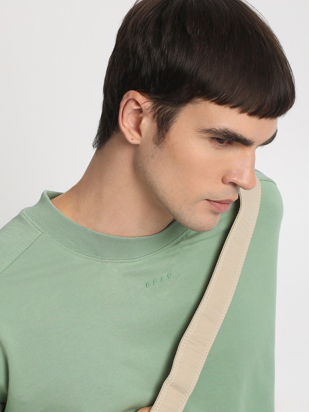 THE BEAR HOUSE Drop Shoulder Cotton Relaxed Fit Pure Cotton T-shirt