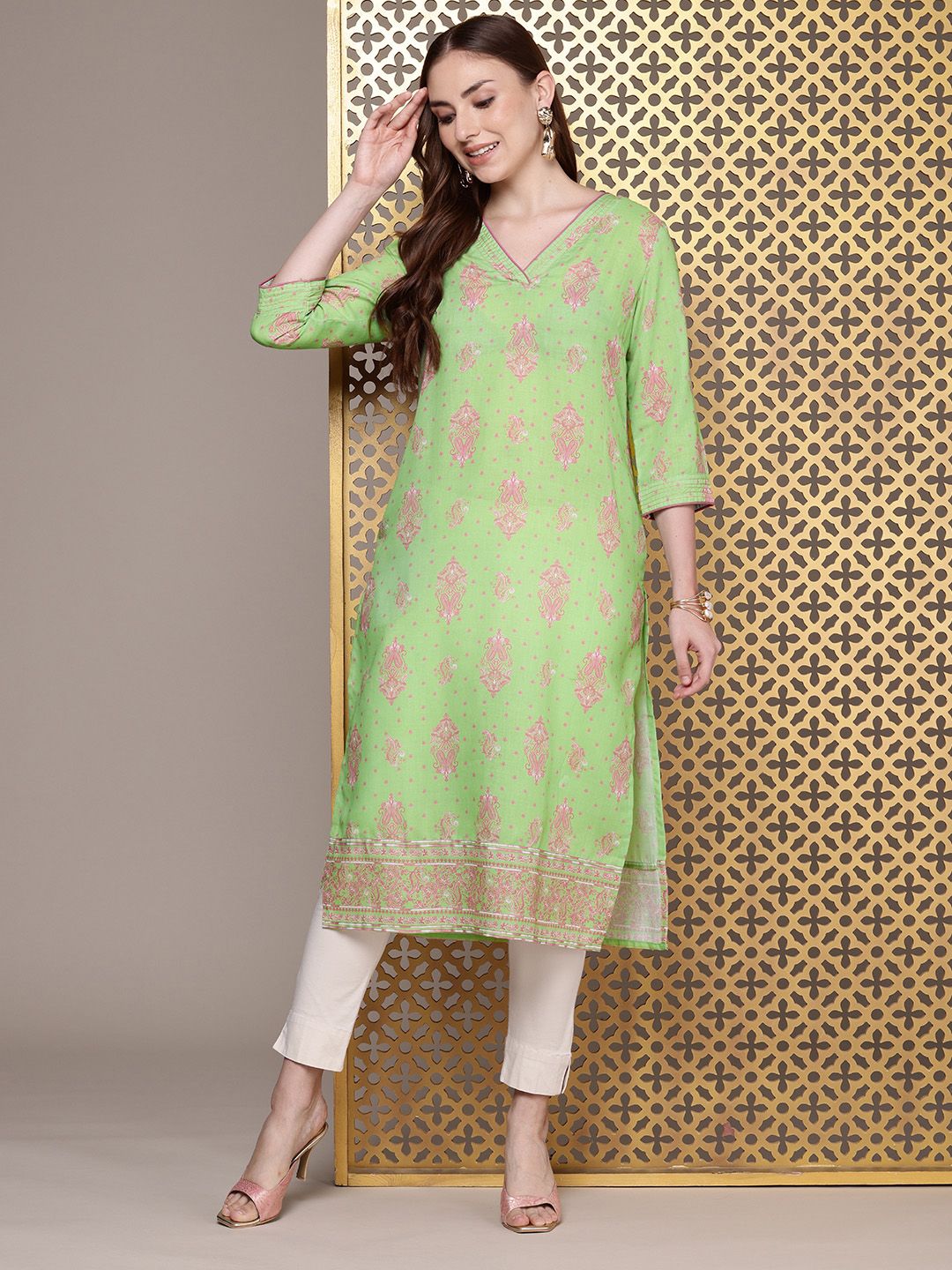 House of Pataudi Ethnic Motifs Printed Jashn Kurta