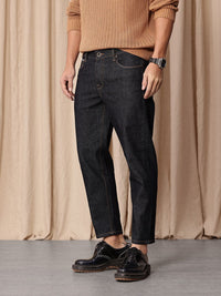 Mr Bowerbird Men Tapered Fit Mid-Rise Cropped Stretchable Jeans
