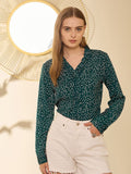 Berrylush V-Neck Polka Dots Printed Top