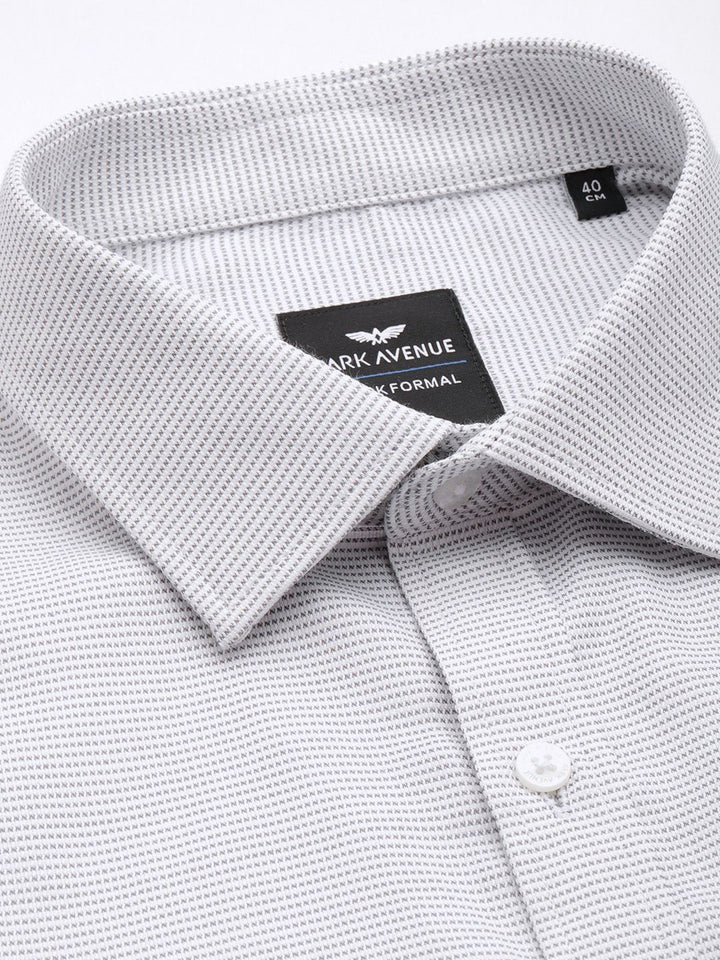 Park Avenue Slim Fit Self Design Textured Opaque Formal Shirt