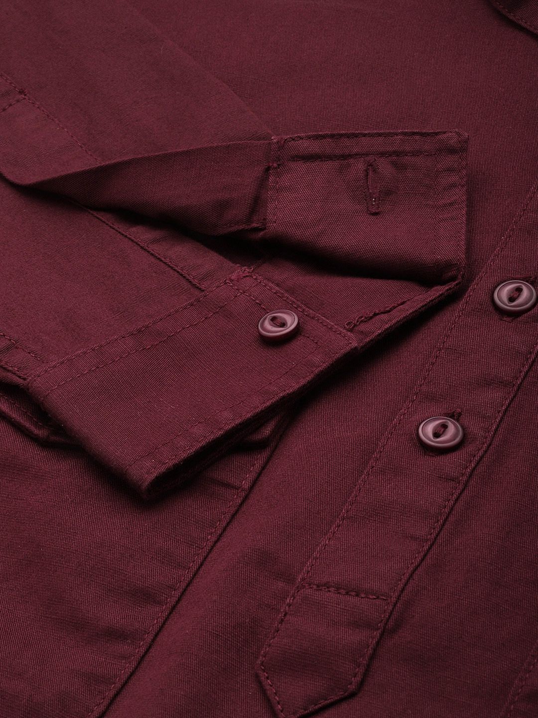 SPYKAR Slim Fit Band Collar Pure Cotton Casual Shirt