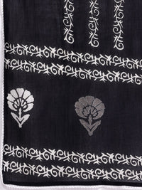 Indo Era Floral Printed Regular Pure Cotton Kurta With Trousers & Dupatta