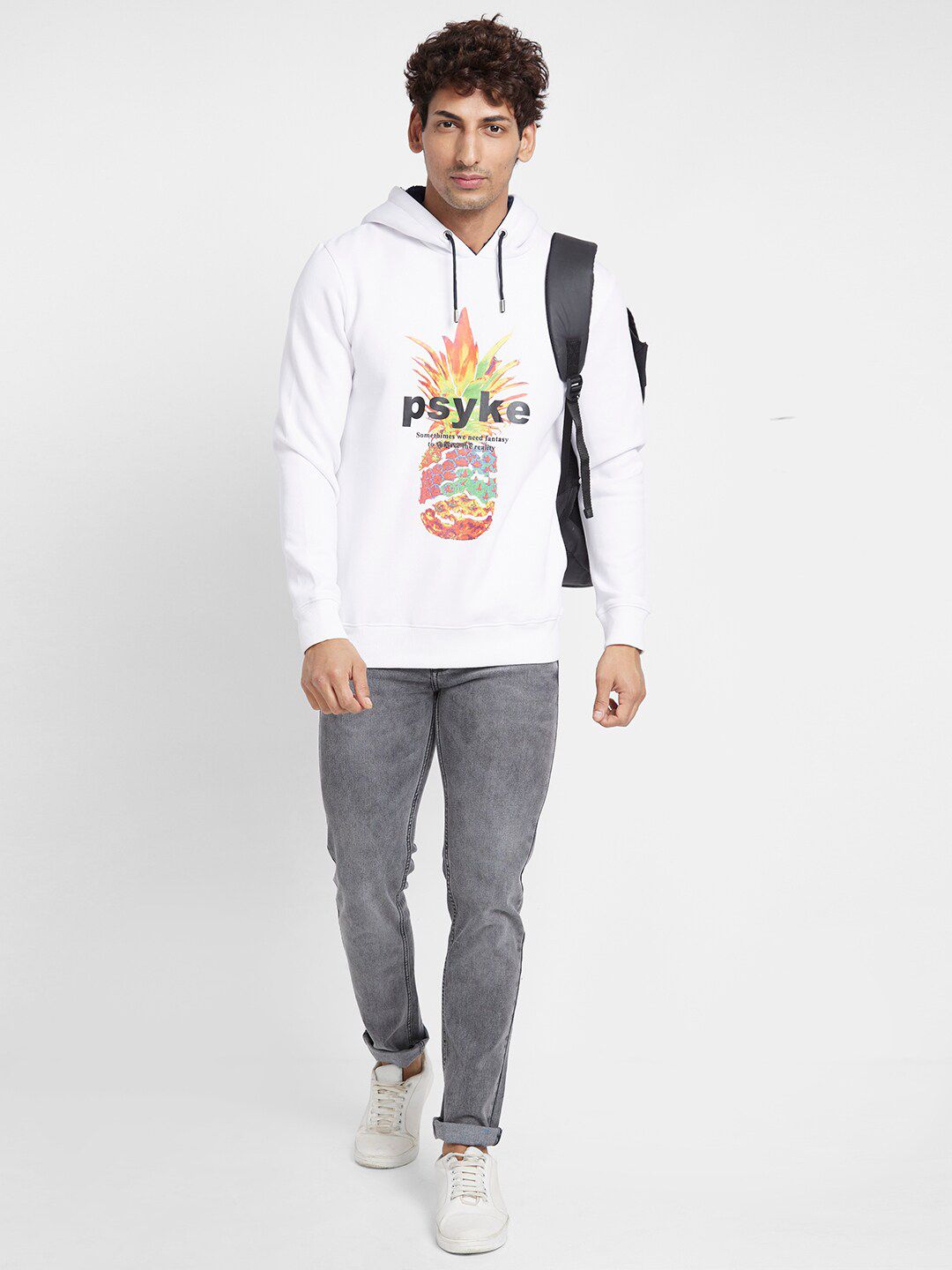 Being Human Graphic Printed Hooded Cotton Pullover