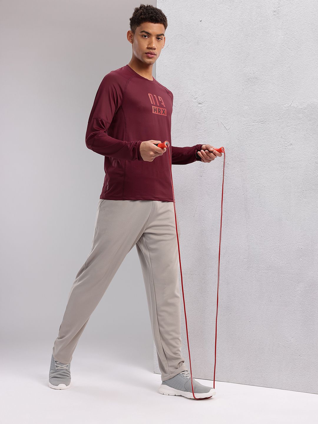 HRX by Hrithik Roshan Printed Raglan Sleeves Training T-shirt