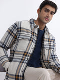 RARE RABBIT Men Hollis Tailored Fit Checked Cotton Jacket