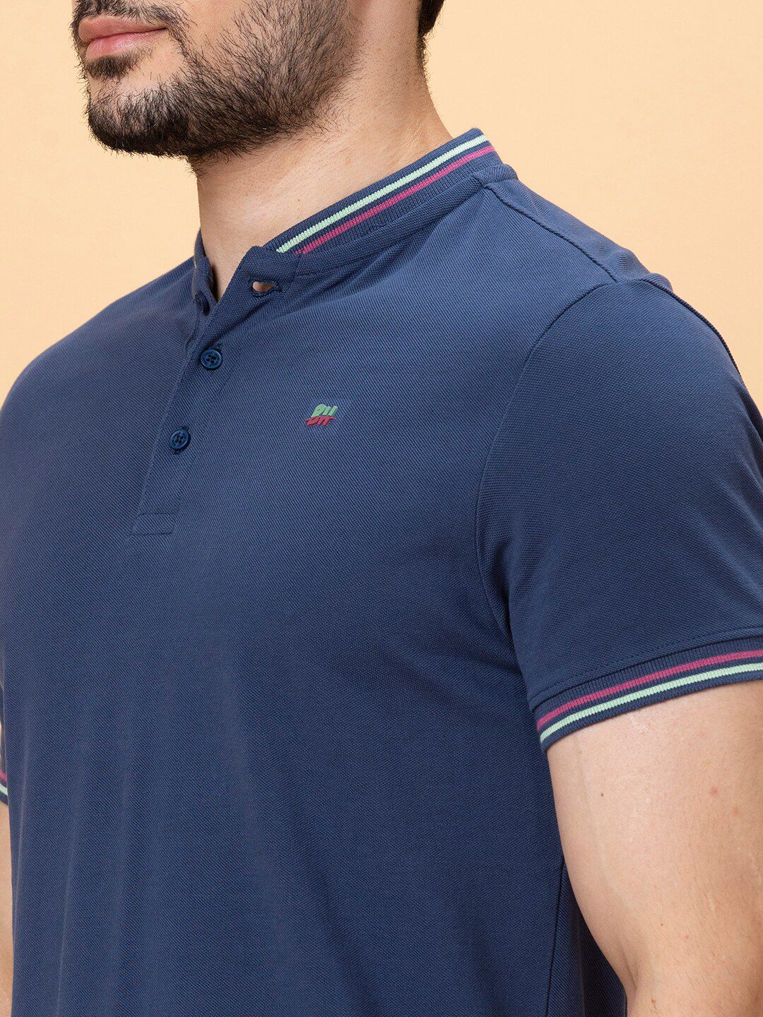 Being Human Henley Neck Casual T-shirt