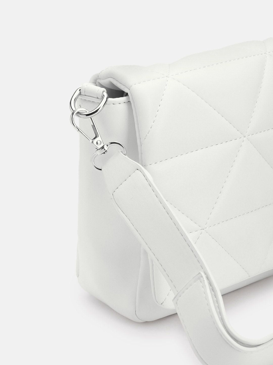 Lino Perros Structured Sling Bag with Quilted Detail