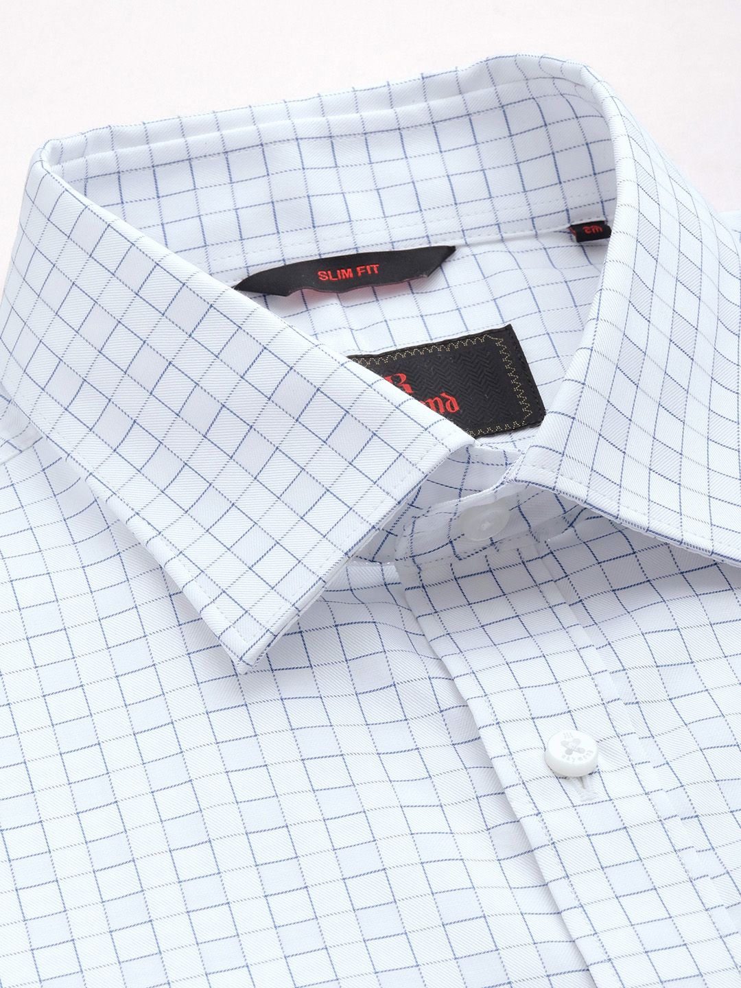 Raymond Slim Fit Pure Cotton Checked Formal Shirt