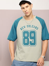 DILLINGER Men Typography Printed Oversized T-shirt