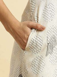 W White Floral Print Maxi Dress