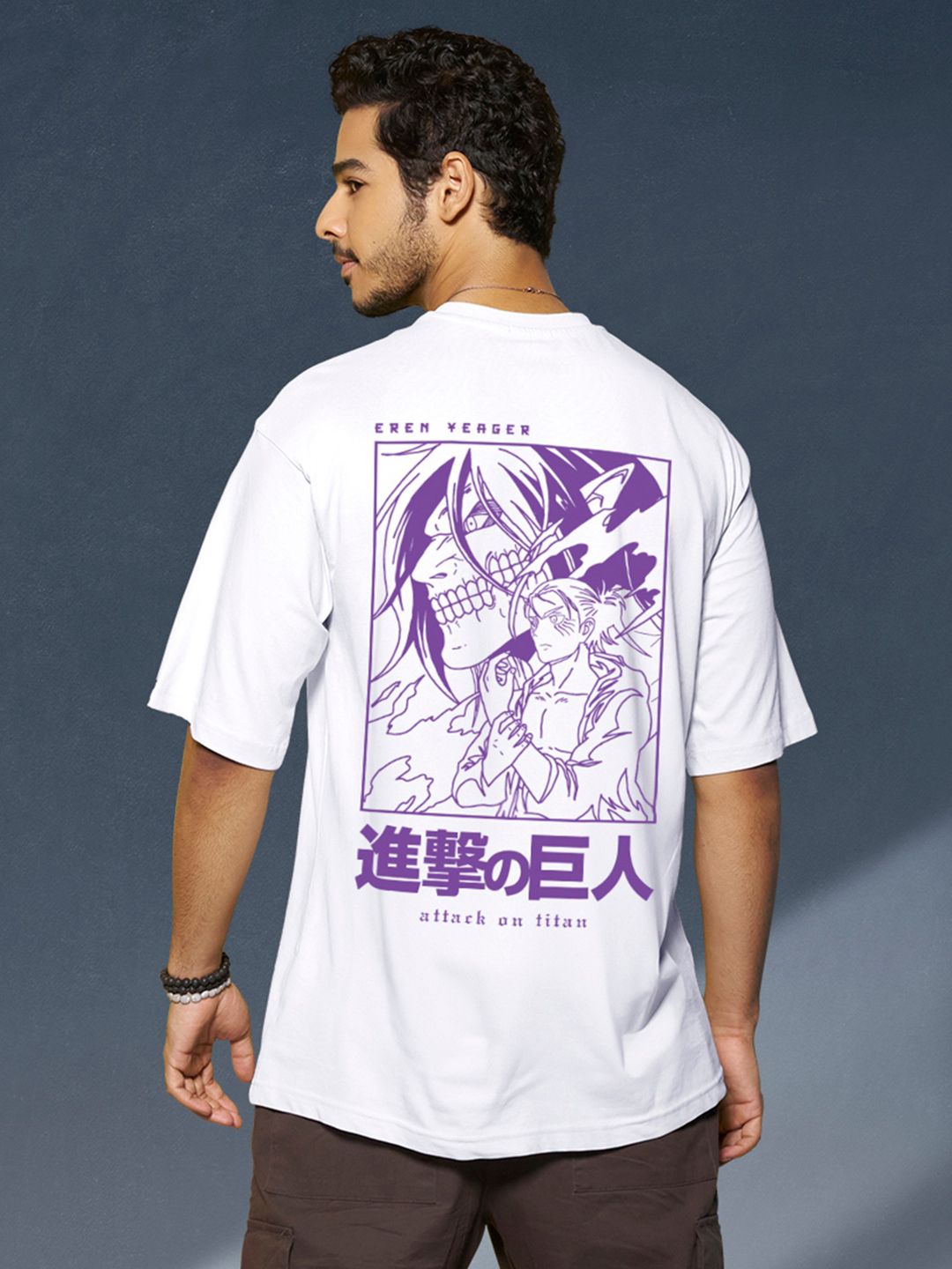 Bewakoof Pure Cotton Printed Extended Sleeves Oversized T-shirt