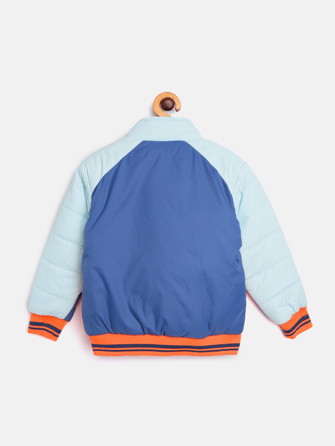 YK Boys Blue & Orange Colourblocked Bomber Jacket