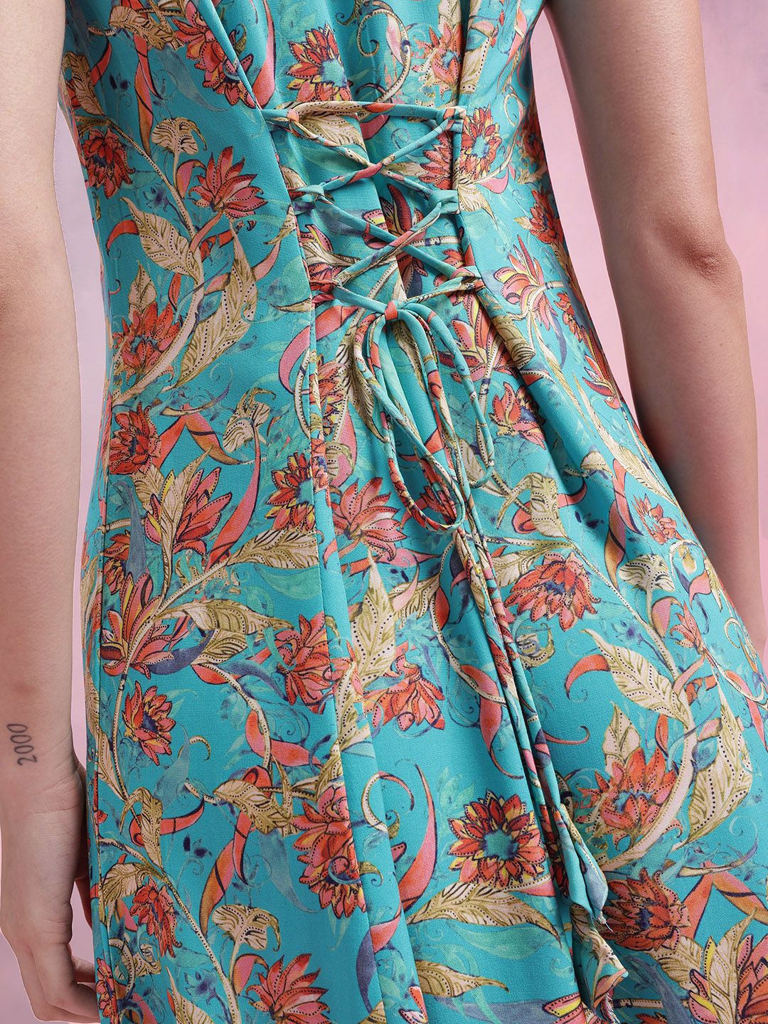 DressBerry Floral Print Midi Dress