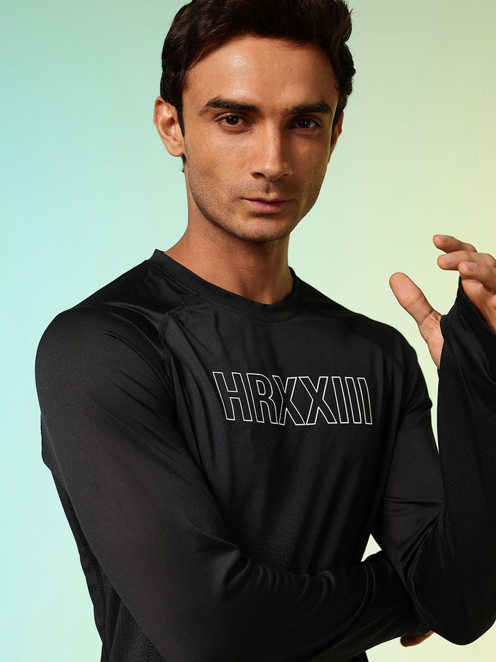 HRX by Hrithik Roshan Brand Logo Printed Rapid-Dry Training T-shirt