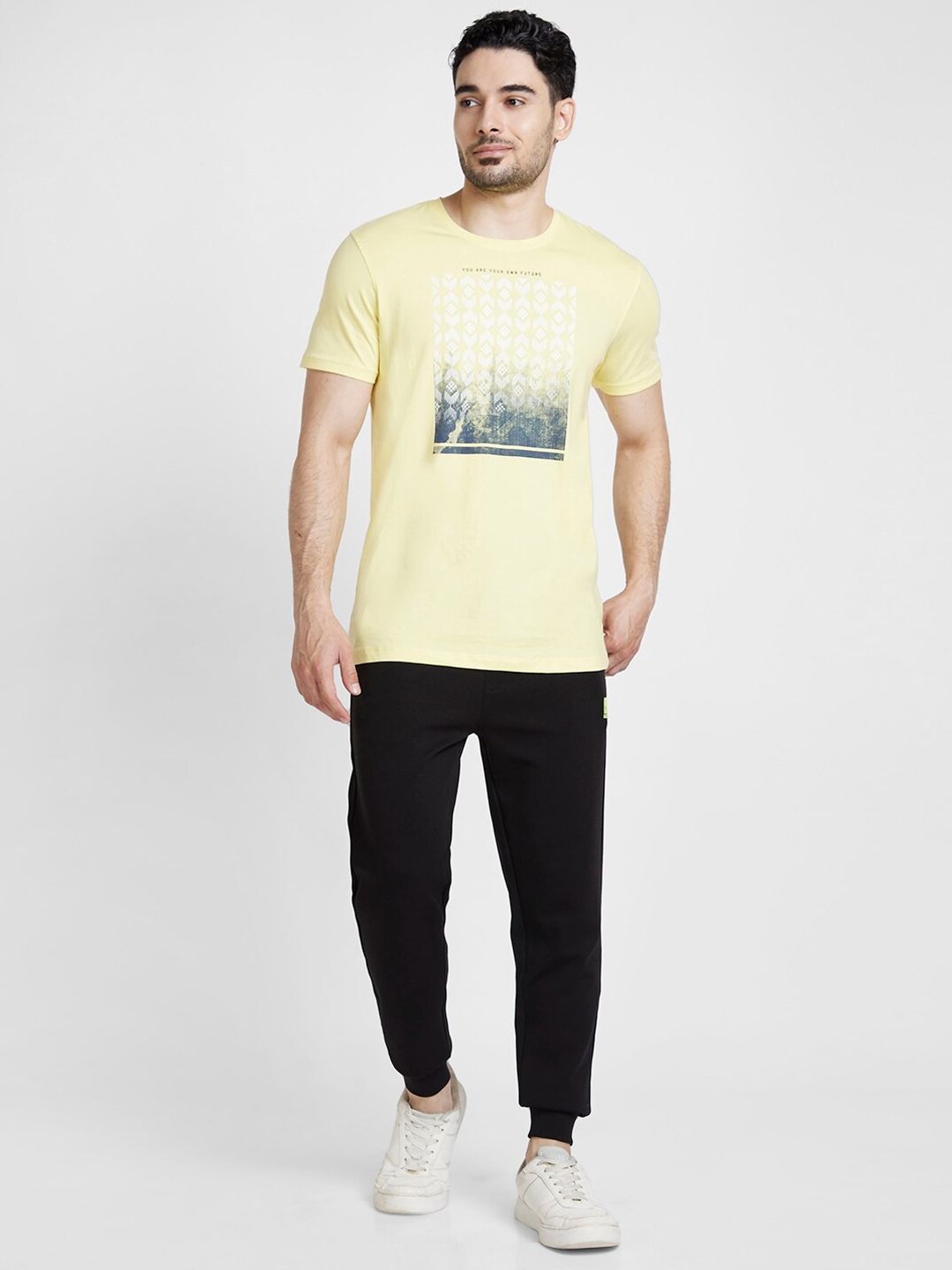 SPYKAR Men Mid-Rise Cotton Joggers