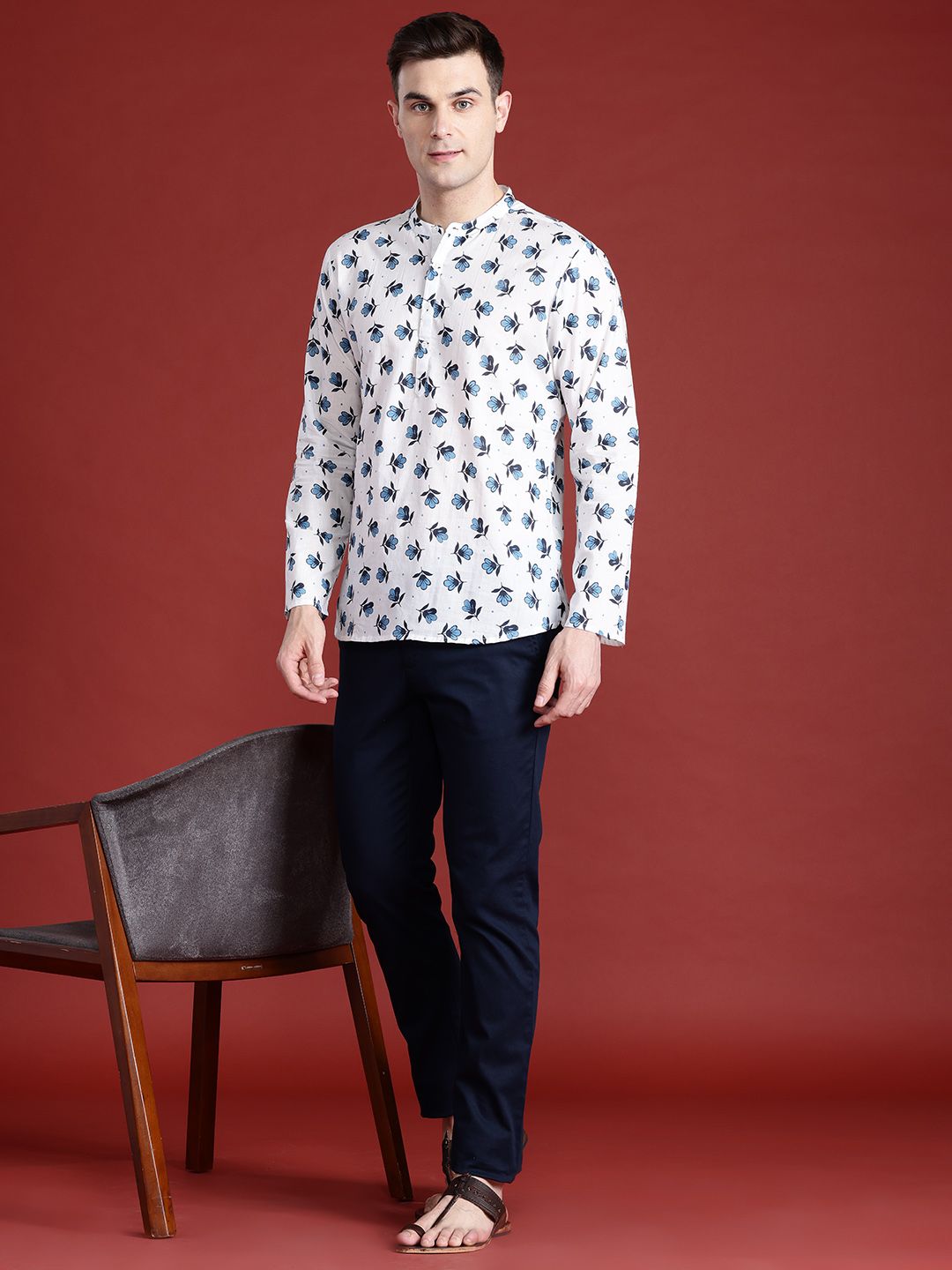 Anouk Floral Printed Pure Cotton Kurta