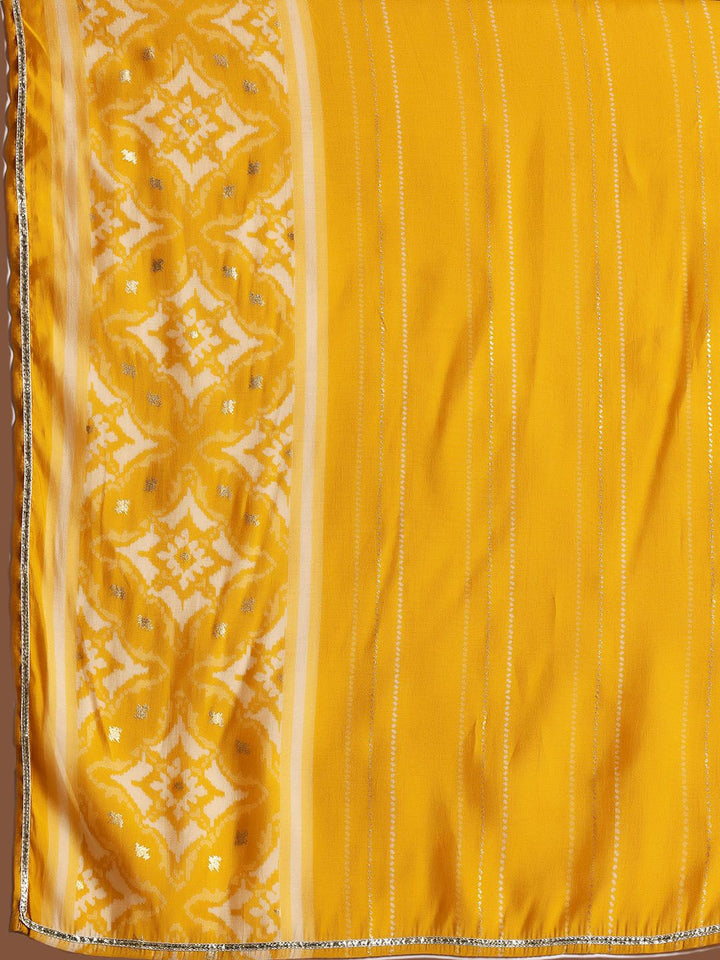 Libas Ethnic Motifs Printed Thread Work Anarkali Kurta With Churidar & Dupatta