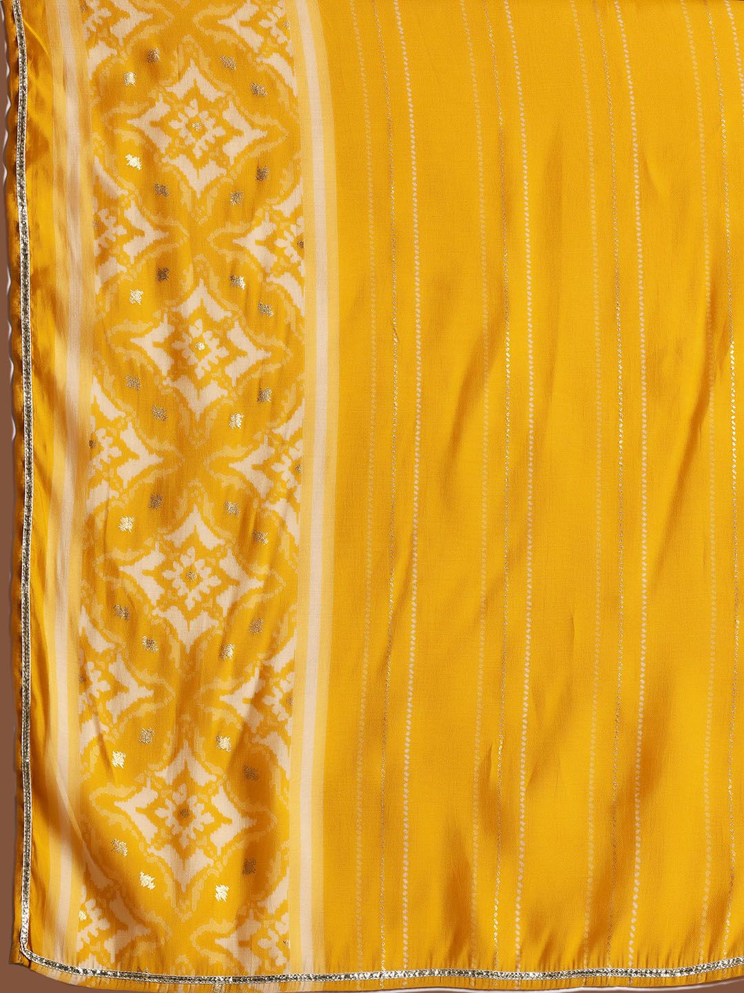 Libas Ethnic Motifs Printed Thread Work Anarkali Kurta With Churidar & Dupatta