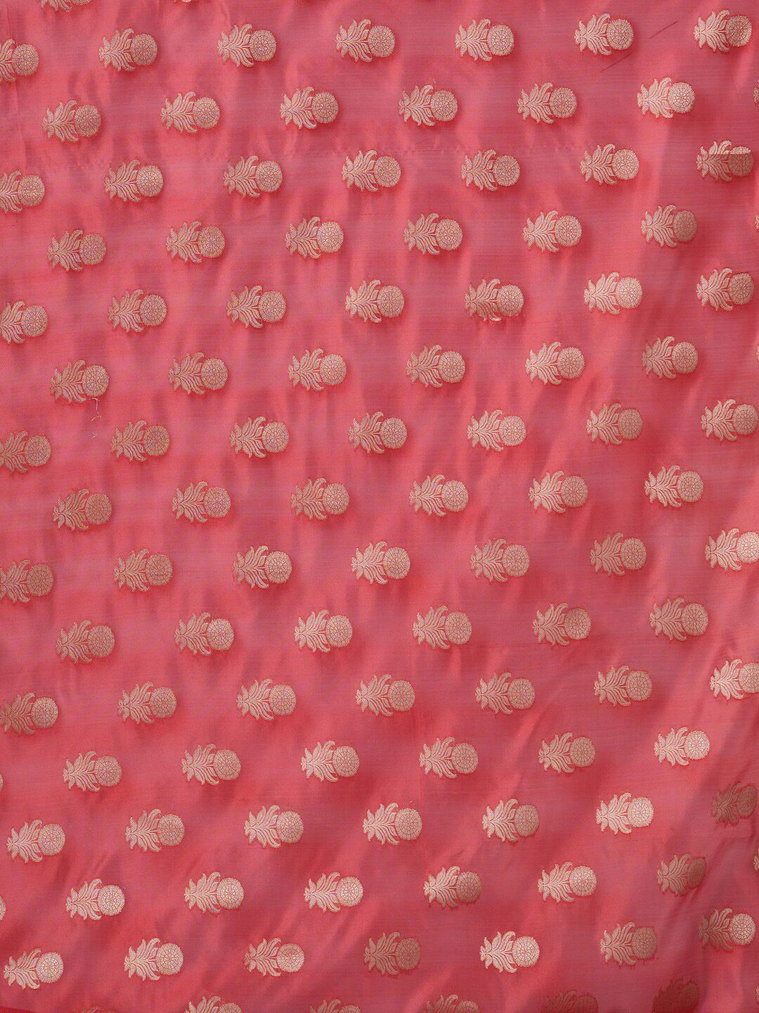 Saree mall Red & Gold-Toned Woven Design Organza Bagh Sarees