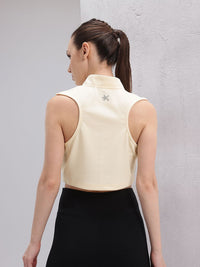 HRX by Hrithik Roshan Typography Print High Neck Crop Running T-shirt