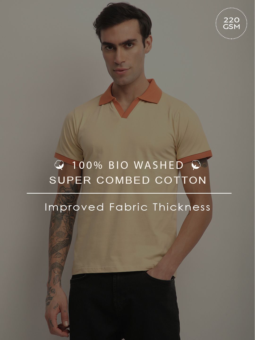 DILLINGER Men Short Sleeve Regular Fit Solid Polo Tshirt