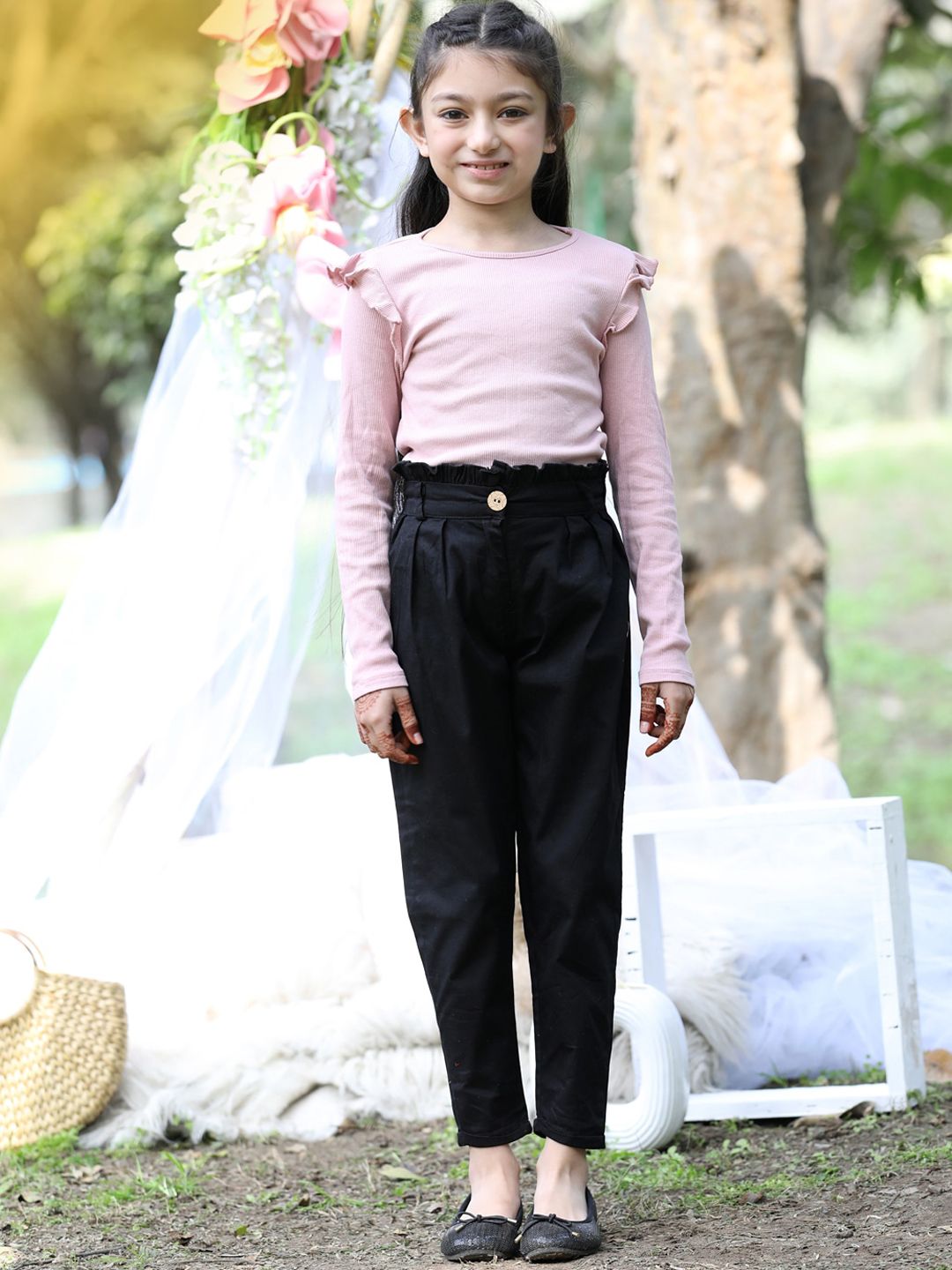 Cutiekins Girls High-Rise Pleated Trouser