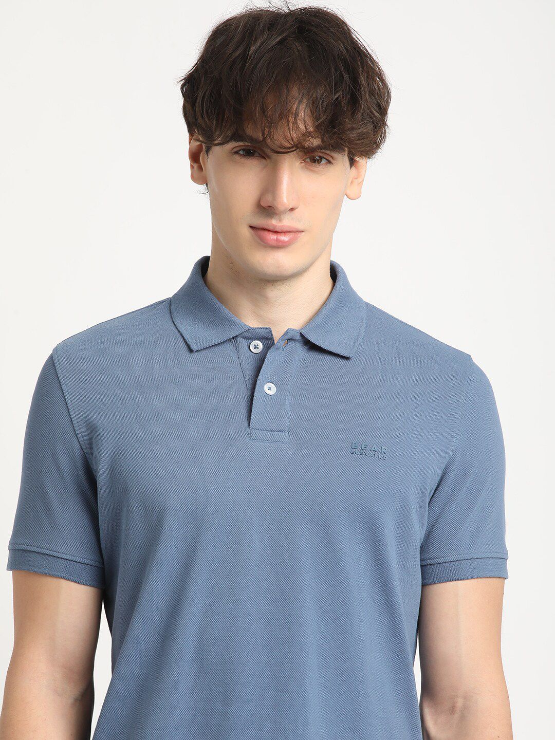 THE BEAR HOUSE Polo Collar Pure Cotton T-shirt