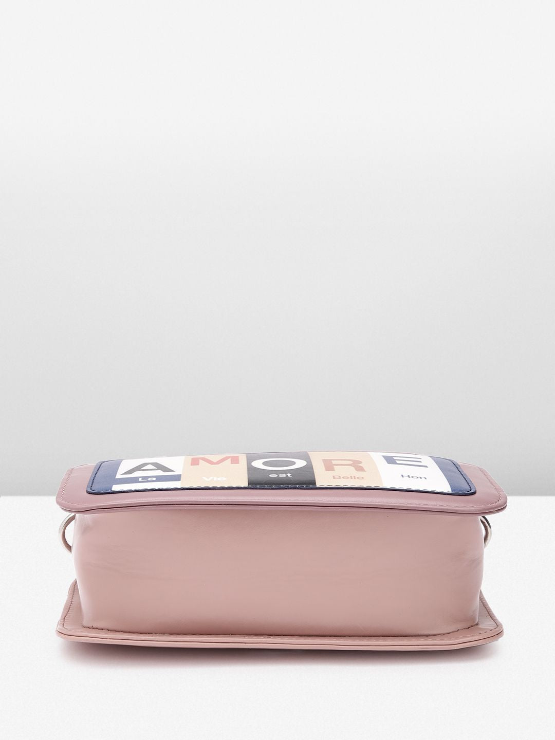 Berrylush Typography Printed Structured Sling Bag