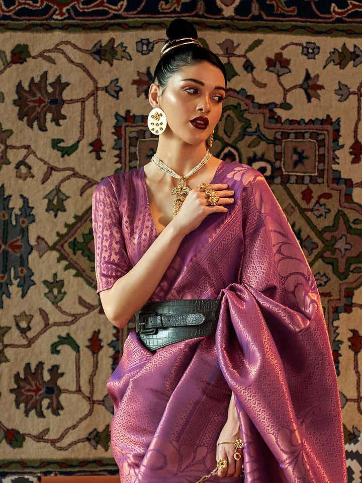 Saree mall Striped Zari Woven Design  Kanjeevaram Sarees