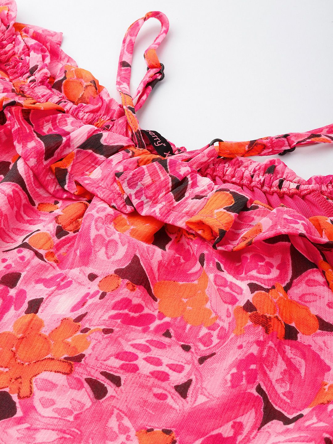 DressBerry Vibrant Floral Print Off-Shoulder Top