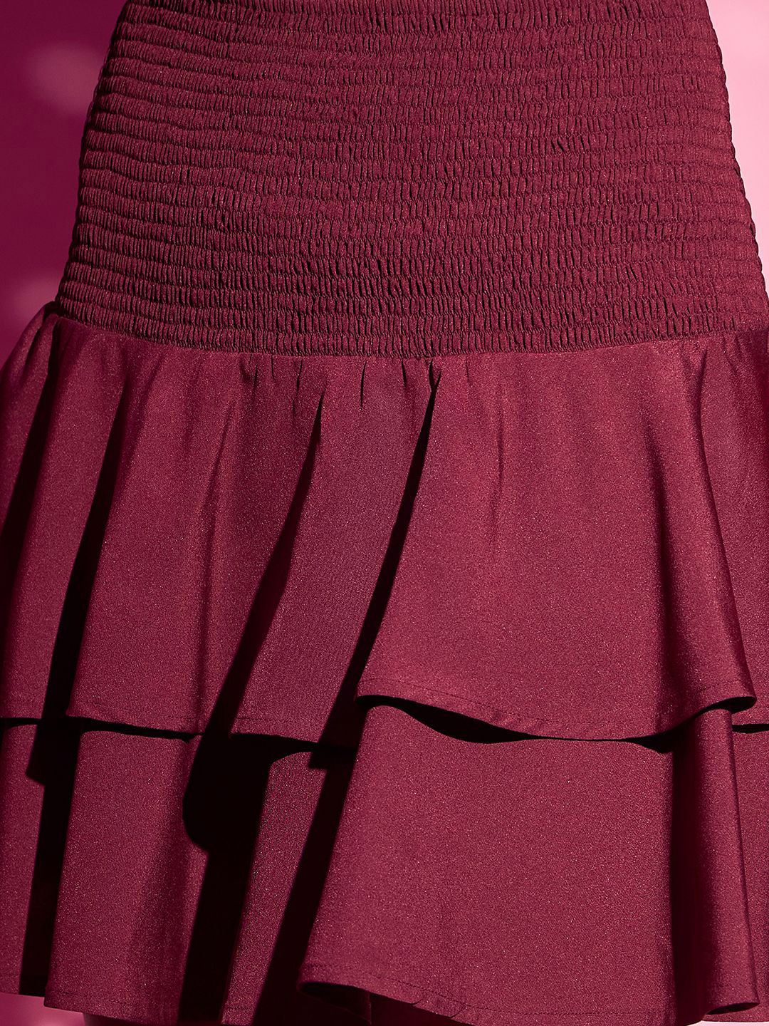 Berrylush Women High Waist Layered Flared Mini Skirt