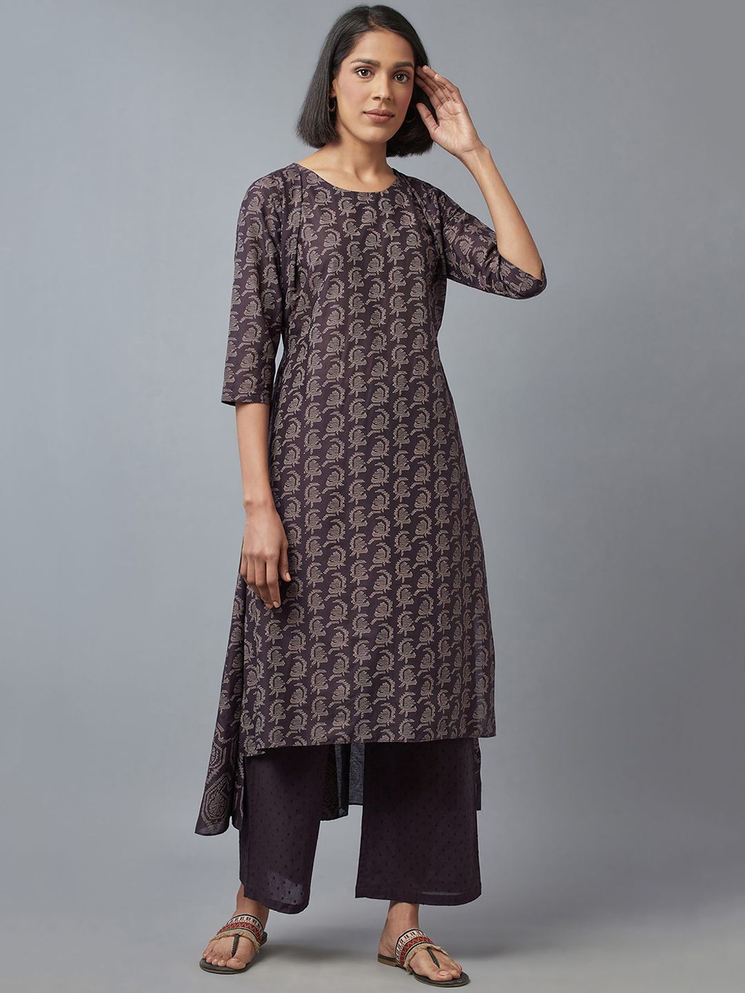 W Brown Wide Leg Palazzos