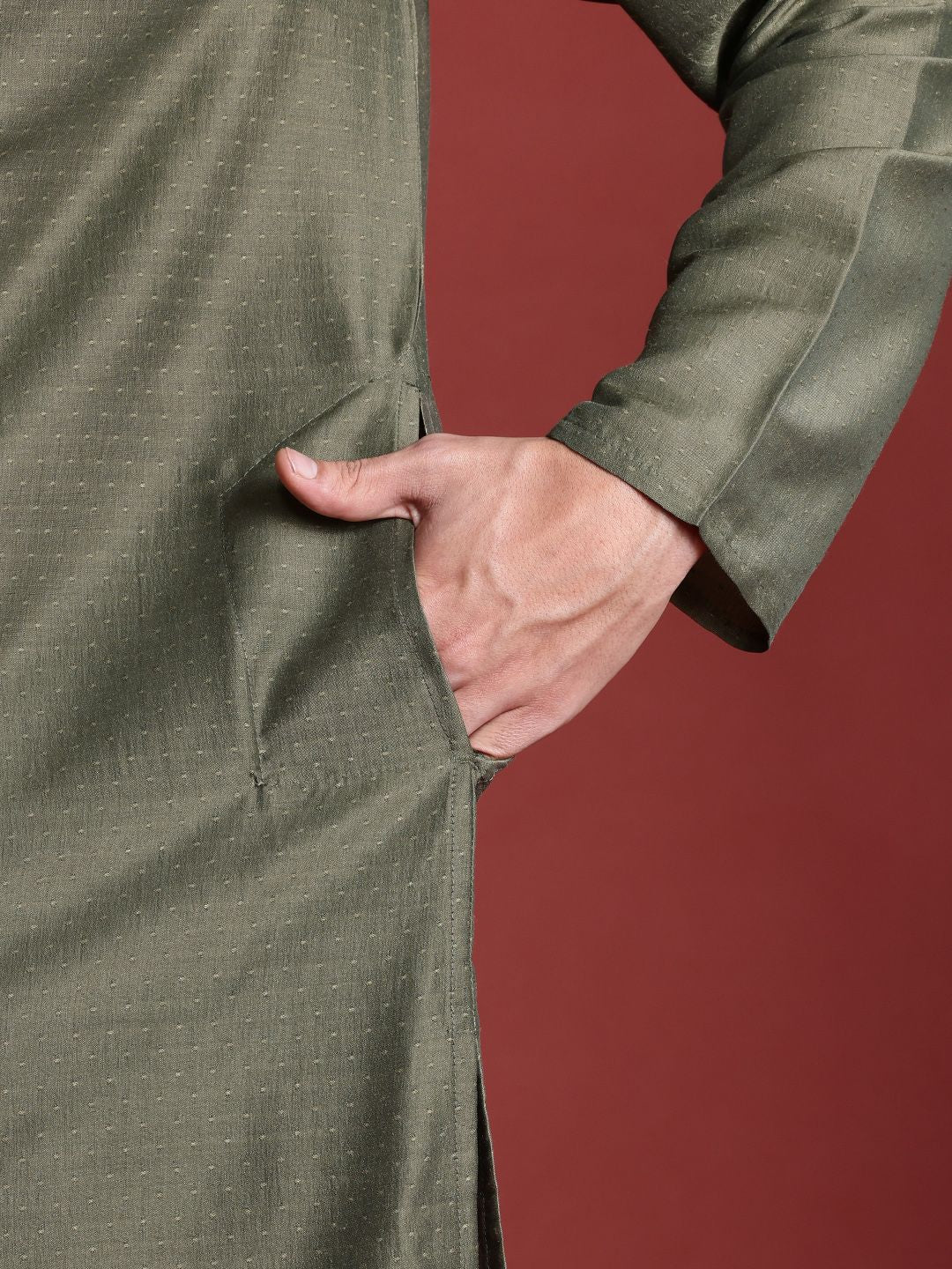 Anouk Woven Design Regular Kurta With Pyjamas