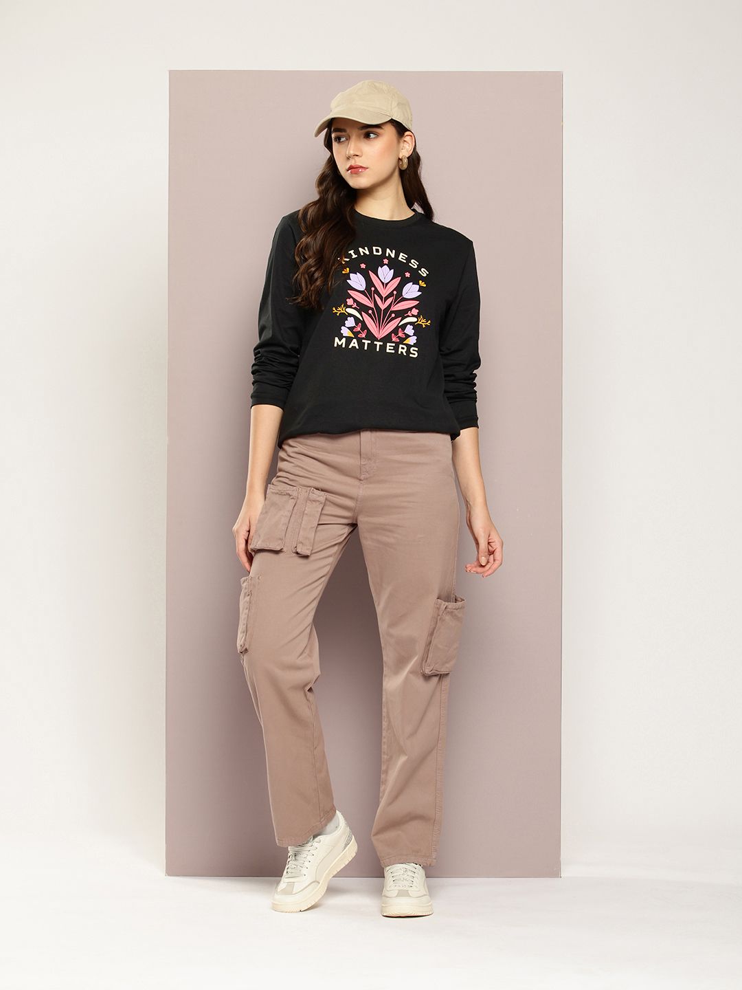 DILLINGER Printed Drop-Shoulder Sleeves Oversized Pure Cotton T-shirt