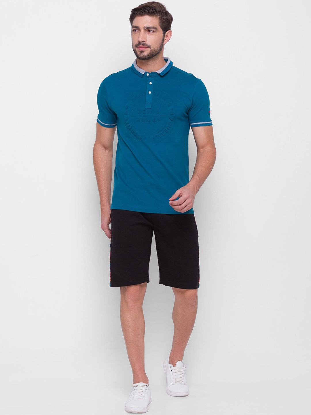 Being Human Men Black Sports Shorts