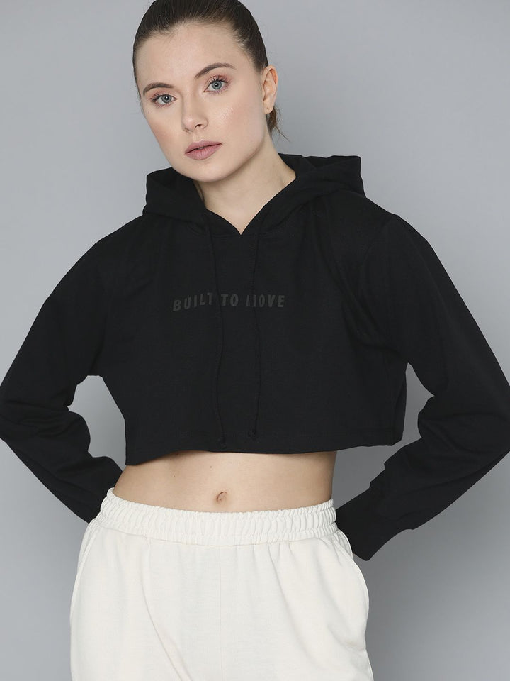 HRX by Hrithik Roshan Crop Hooded Training Sweatshirt