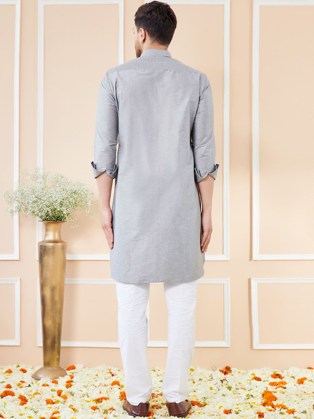 See Designs Shirt Collar Cotton Pathani Kurta