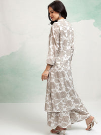 Vishudh Floral Printed Panelled Kurta with Palazzos
