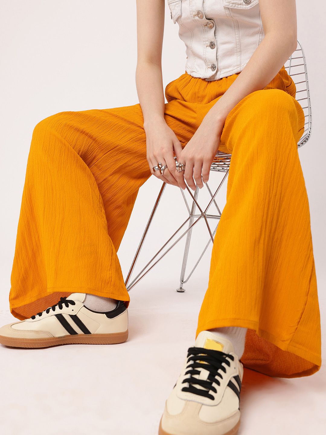 Women Korean All-Day Ease Wide Leg Trousers