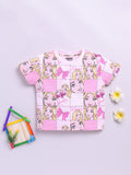 Happy Faces Kids Girls Barbie Printed Pure Cotton T-Shirt