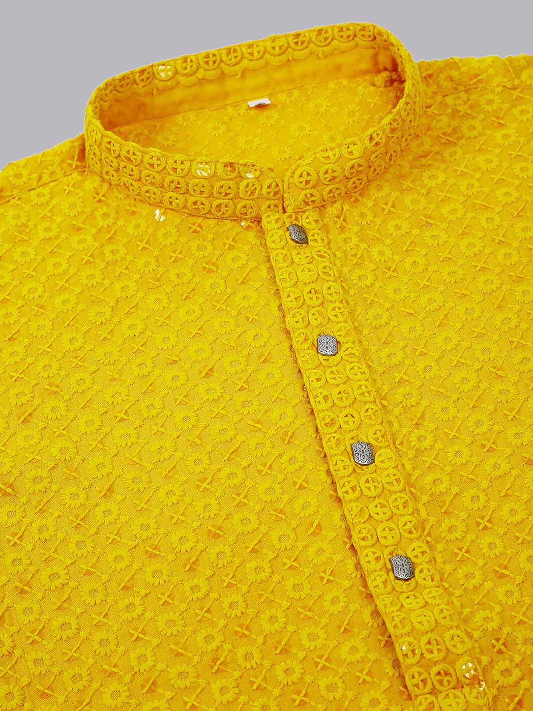 Jompers Men Embroidered Cotton Kurta