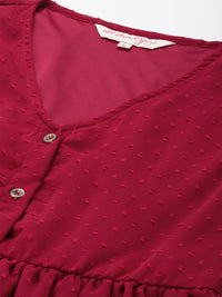 all about you Self Design A-Line Dress