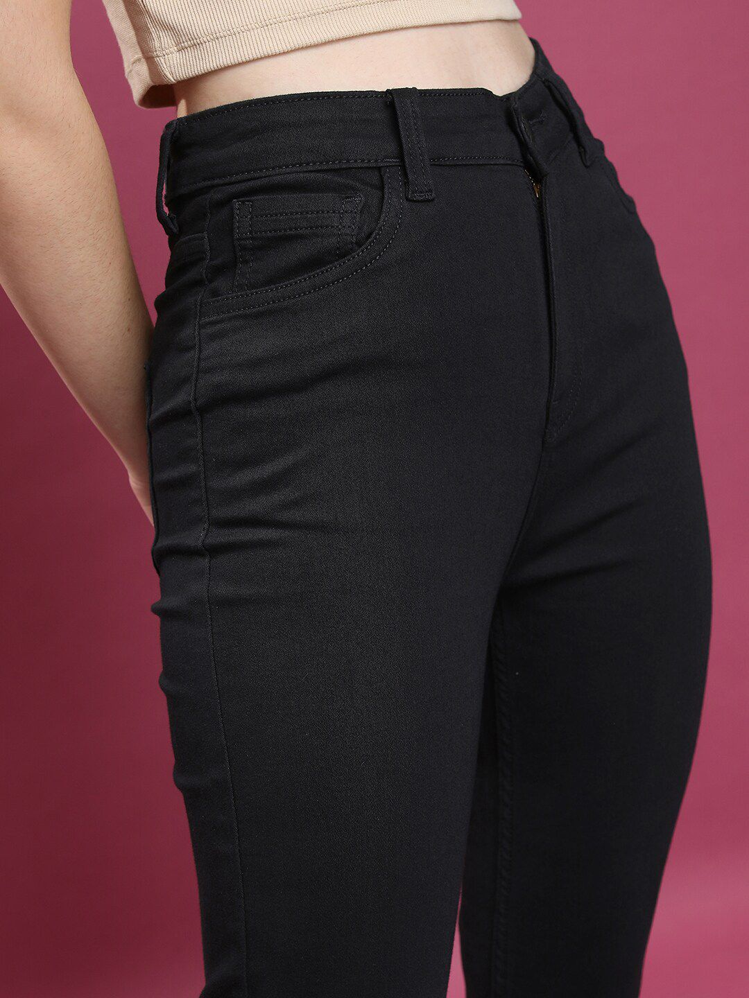 Basics By Tokyo Talkies Women Skinny Fit Clean Look Stretchable Jeans